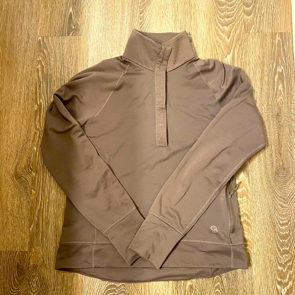 Mountain Hardwear Women's Brown Half-Zip Pullover Hoodie